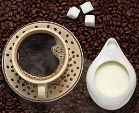 Кофе с сахаром и молоком 