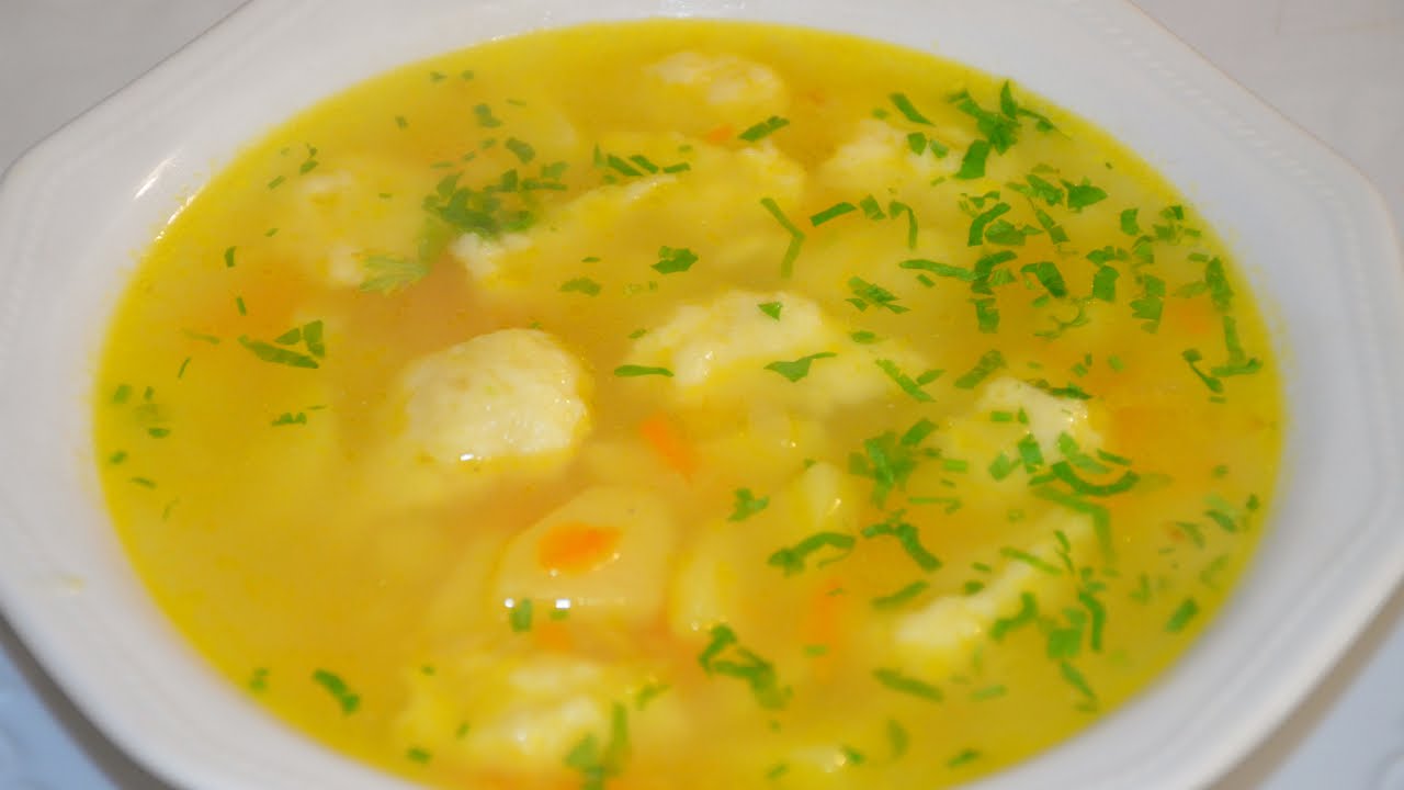 Суп картофельный с клецками
